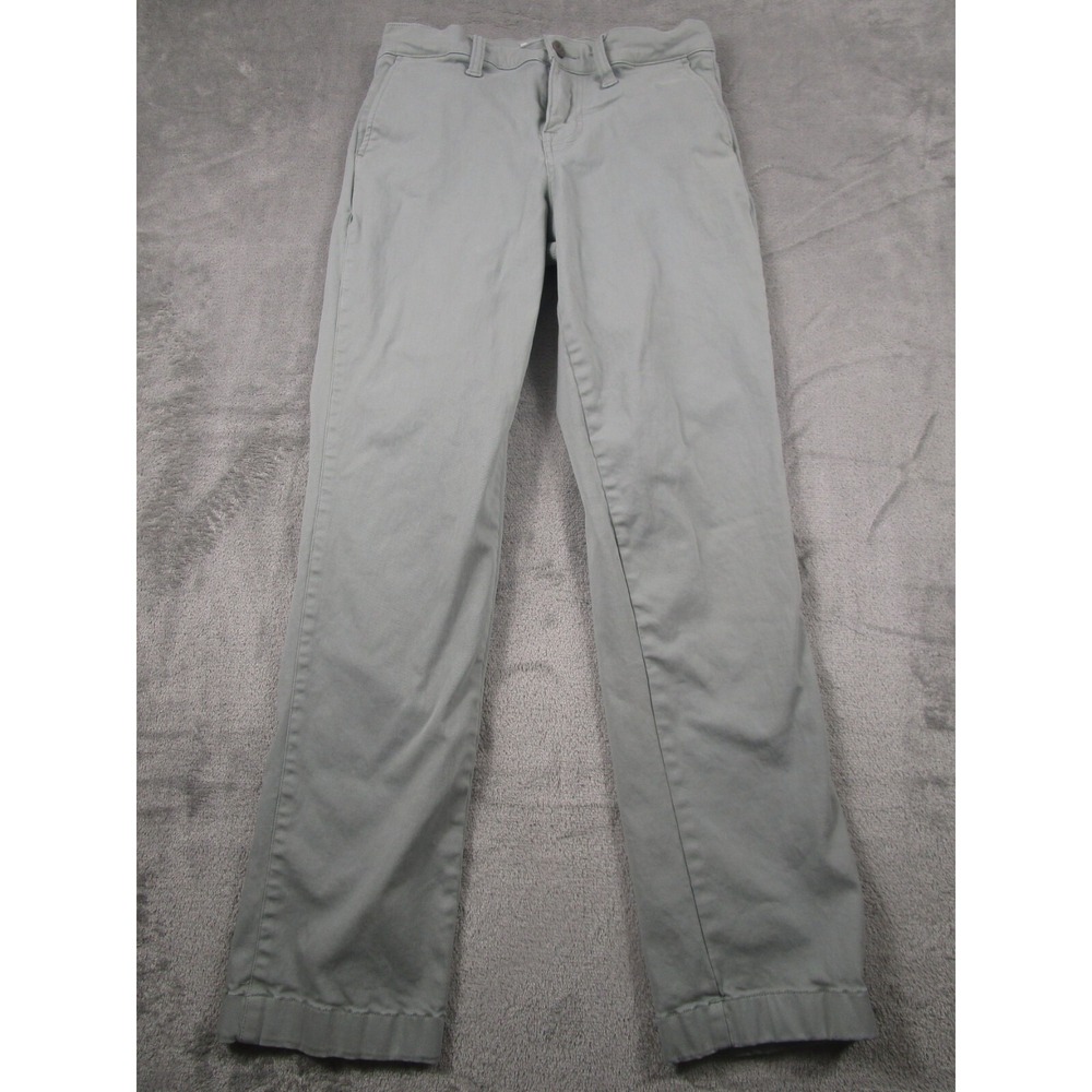 Lucky Brand Jeans Womens 0 Green Denim Straight Pockets Preppy‎